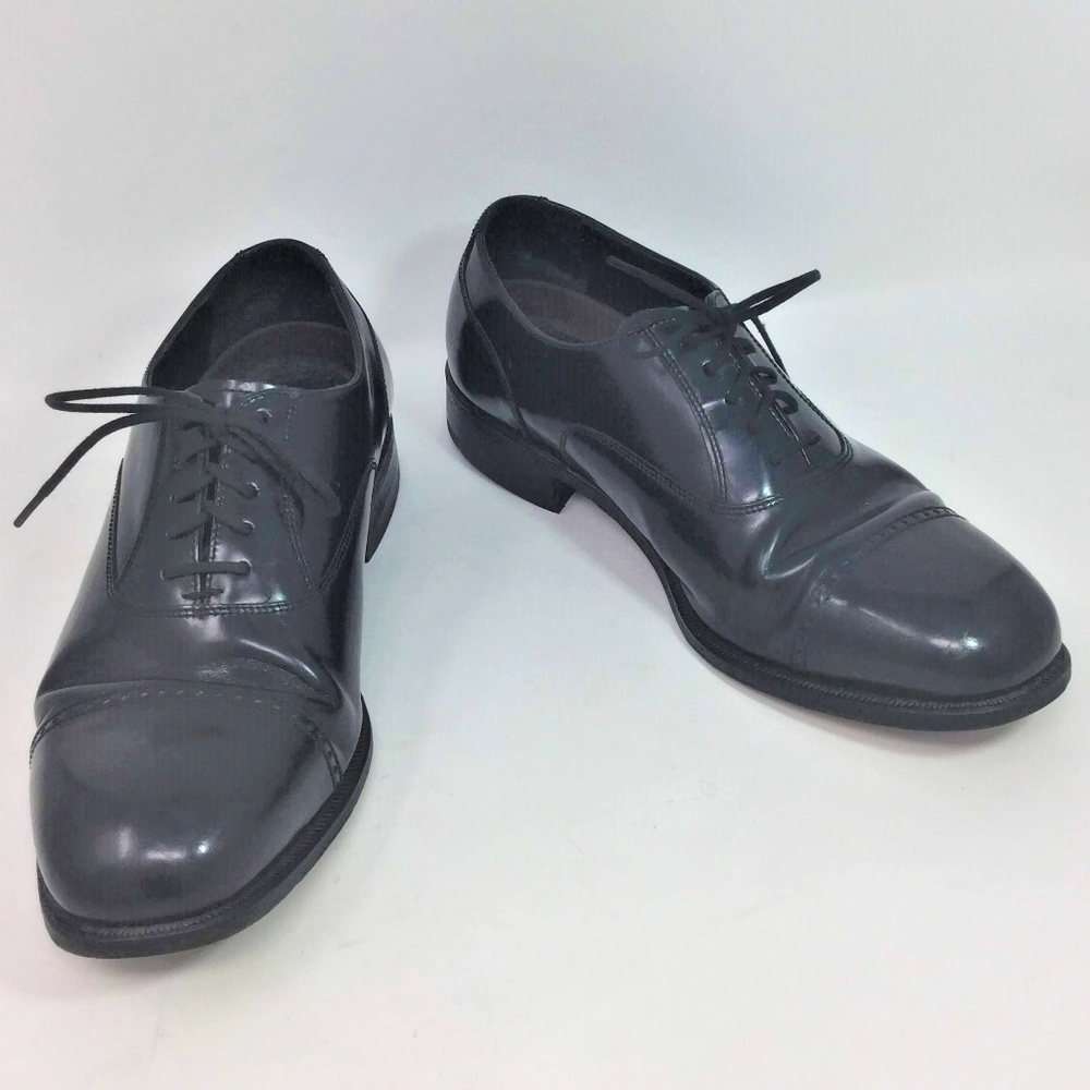Florsheim Black Loafers Leather Lace Up Oxford 8.5